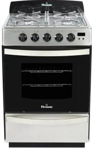 a black and white oven with a stove top at El RINCÓN in Oberá