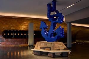 a sculpture of a cactus on display in a museum at Sea Containers London in London