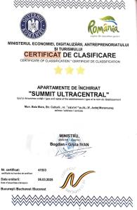 a set of twonsicsnsics papers with a certificate at Summit Ultracentral in Baia Mare