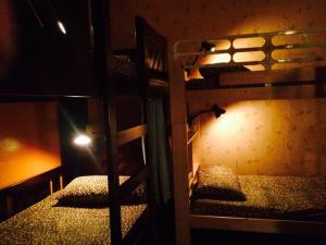 a bunk bed in a room with two bunk beds at 33 Backpacker in Hengchun