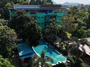 an aerial view of a resort with a swimming pool at Morakot Lanta Resort in Ko Lanta