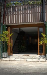 an entrance to a building with a stairway at Nest & Rest in Sri Jayewardenepura Kotte