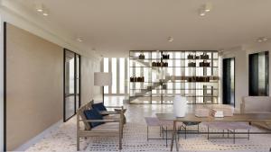 a living room with a dining room table and chairs at Resort Cupidon Neptun in Neptun +33 photos