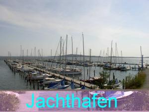 a bunch of boats docked at a dock in the water at Ferienwohnung 7 Katharina mit Balkon in Lauterbach