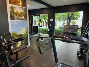 a gym with two treadmills and a treadmill at BALSAS PREMIER HOTEL in Balsas