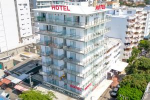 an aerial view of a hotel building at Hotel Marco Polo Rodadero in Santa Marta