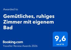 a screenshot of a cell phone with the words communities villages zimmer hit at Gemütliches, ruhiges Zimmer mit eigenem Bad in Werther