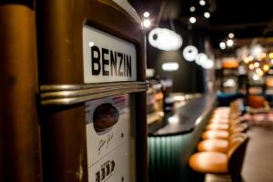 a sign that says biryani on a counter in a restaurant at Motel One Frankfurt-East Side in Frankfurt