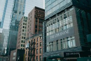 a view of a city with tall buildings at The Cloud One New York-Downtown, by the Motel One Group in New York
