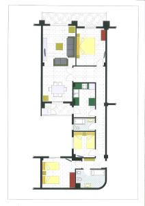 Apartamento De Lujo En Orihuela Ciudad في أوريويلا: مخطط ارضي للمنزل