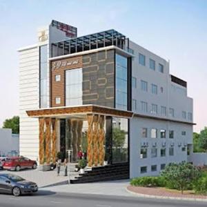 a rendering of a building with a car parked in front at HOTEL JD HEAVENS in Jhajjar