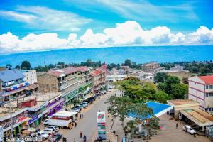 an overhead view of a street in a city at Saimo Hotel-Kabarnet in Kabarnet