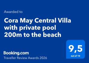 a screenshot of a car may central villa with privatepod to at Cora May Central Villa with private pool 200m to the beach in Faliraki