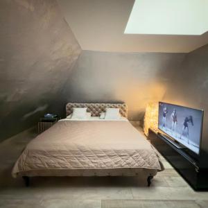 Krevet ili kreveti u jedinici u okviru objekta Buddha Hotel Zuchwil Self-Check In Boutique Hotel