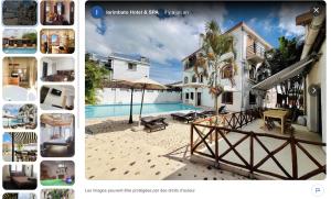 a collage of photos of a house and a pool at Iarimbato Hotel in Antananarivo