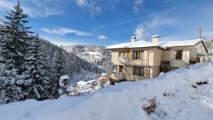 a house on top of a snow covered mountain at The House in Stoykite