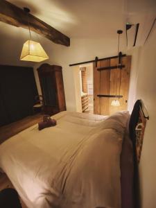a bedroom with a large bed in a room at Briques & Bulles in Montauban