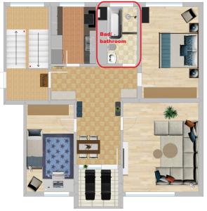 a floor plan of a house at Am Biebricher Schloßpark in Wiesbaden