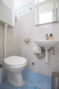 a bathroom with a toilet and a sink at Apartmani Jurin in Primošten +19 photos