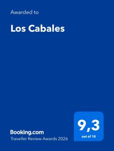 a screenshot of a cell phone with the text awarded to los cababies at Los Cabales in Torres