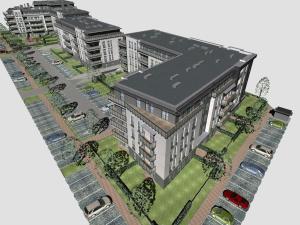 an artists rendering of the proposed redevelopment of a building at CentralPark in Kostrzyn nad Odrą