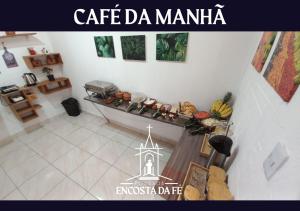 an overhead view of a cafe da maminia at Pousada Encosta da Fé - Unidade Centro in Juazeiro do Norte +18 photos