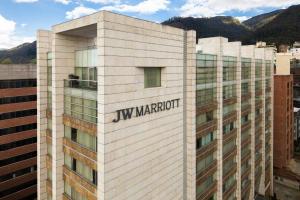 a building with the my marriott sign on it at JW Marriott Hotel Bogotá in Bogotá