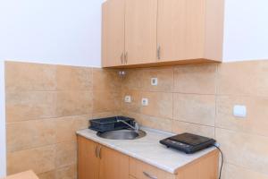 a kitchen with a sink and a counter top at Studio Merlin 2 in Soko Banja