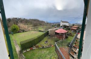 an aerial view of a garden and a house at Cà Turi Sarzana in Sarzana