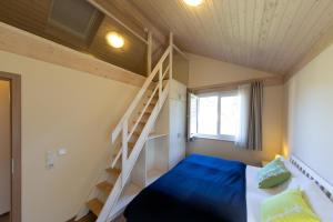 a bedroom with a bunk bed and a staircase at Patryzia in Lenz +6 photos