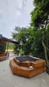 a trampoline sitting on top of a patio at Ekoa Loft Spa in Piraí