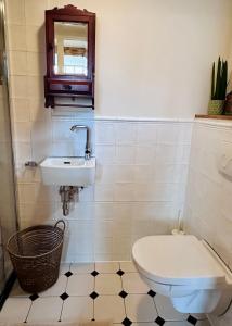 a bathroom with a toilet and a sink at B&B de Perenboom in Eck en Wiel +13 photos