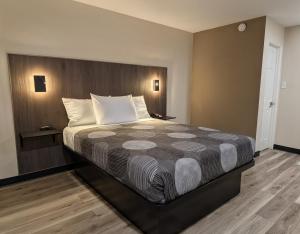 a bedroom with a large bed in a room at Star Inn & Suites in Chicago Heights +8 photos