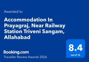 a screenshot of a phone screen with the words accountability in napa new railway station at Accommodation In Prayagraj, Near Railway Station Triveni Sangam, Allahabad in Prayagraj