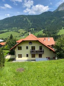 a house in the middle of a green field at Steuer 59 App 6 Annaberg in Annaberg im Lammertal