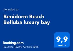 a screenshot of the benjamin beach beliden hyney bayayayayay at Benidorm Beach Belluba luxury bay in Benidorm