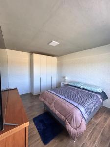 a bedroom with a bed and a tv in it at Chacra Piriápolis in Piriápolis