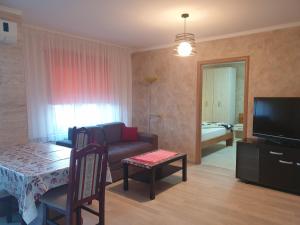 a living room with a couch and a table at Guest House Boska in Pančevo