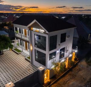 an aerial view of a house at night at Abdel & sons homes in Dodoma