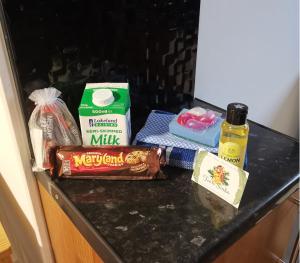 a counter top with food and other items on it at The Nest in Hemsby +15 photos
