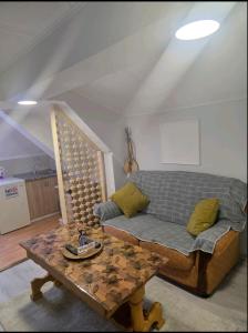 a living room with a couch and a coffee table at Apartment Đina in Plužine