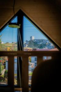 a view of a city from a window at Polna 31 in Olsztyn