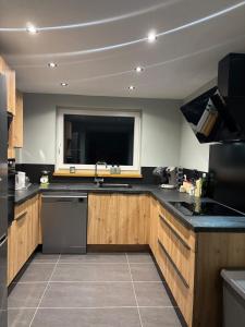 a kitchen with a sink and a dishwasher at Chez David & Magali in Dommartin-lès-Remiremont