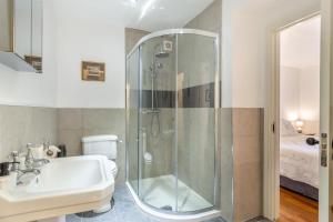a bathroom with a shower and a sink at 4 Bed in Stokenham oc-i34021 in Stokenham +21 photos