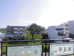 a view from the balcony of a building at Taitung Love Hostel in Taitung City