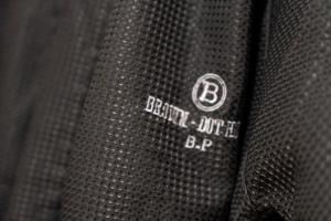 a close up of a black jacket with a british butter bubblebey label at Brown Dot Hotel Incheon Bupyeong in Incheon