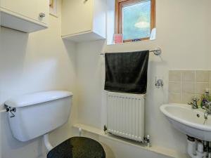 a small bathroom with a toilet and a sink at 4 Bed in Lymington oc-nfl94 in Sway +11 photos