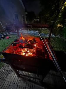 a grill with a bunch of food on it at Homestay Seri Aishah in Chemor