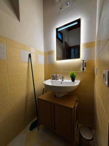 a bathroom with a sink and a mirror at Vittoria in Brescia