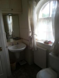 a bathroom with a sink and a window at Rowlands Castle No 41 in Rowlands Castle